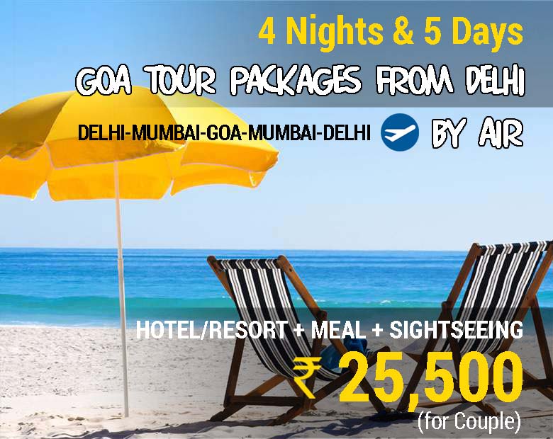 delhi to goa tour packages with flight