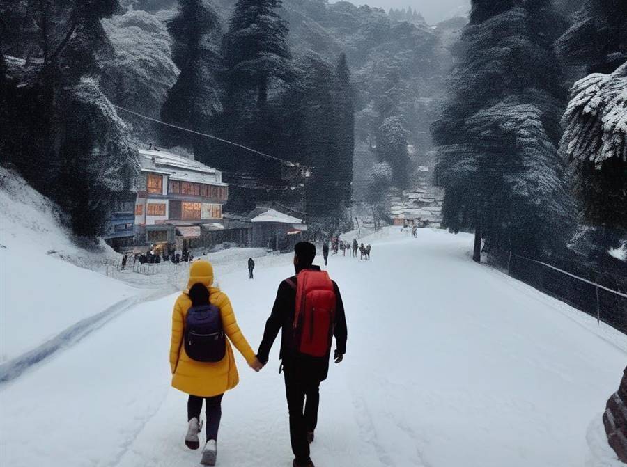 honeymoon couple enjoy in Shimla